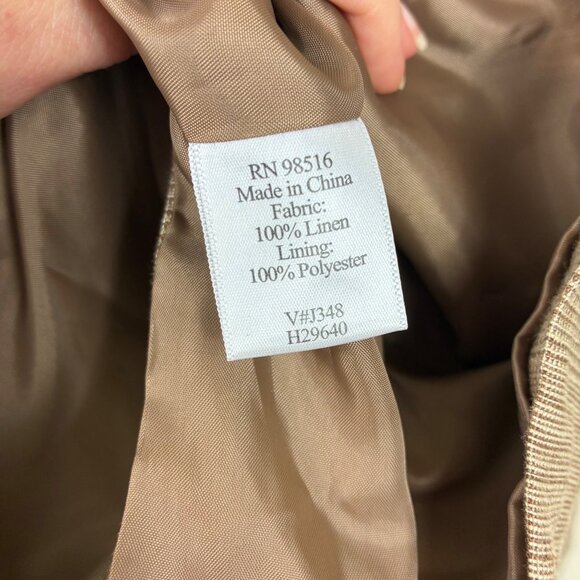 Y2K Coldwater Creek 100% Linen Blazer Jacket Size Medium  Coastal Grandma - Picture 7 of 9